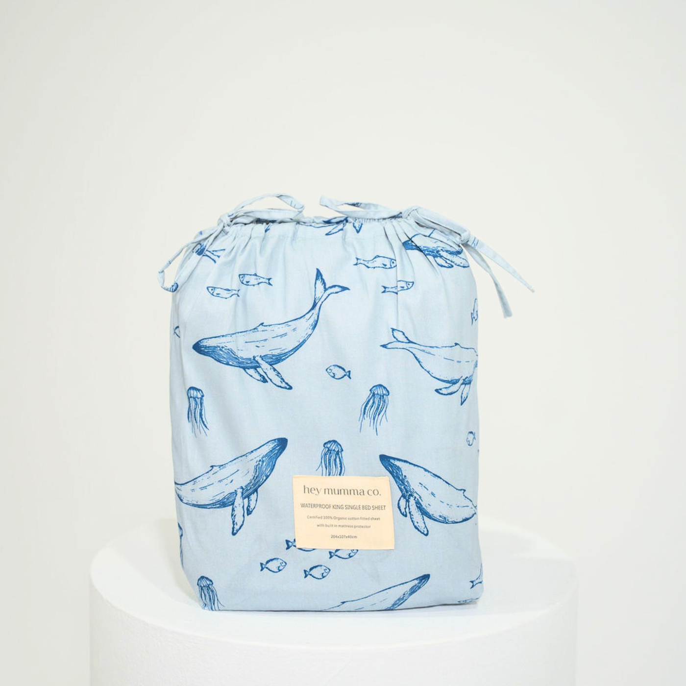 Waterproof King Single Fitted Sheet - Bowie