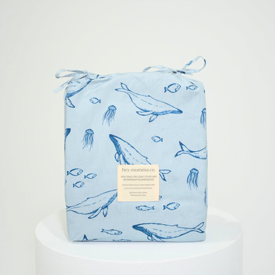 Matching King Single Doona Cover & Waterproof Pillowcase Set - Bowie