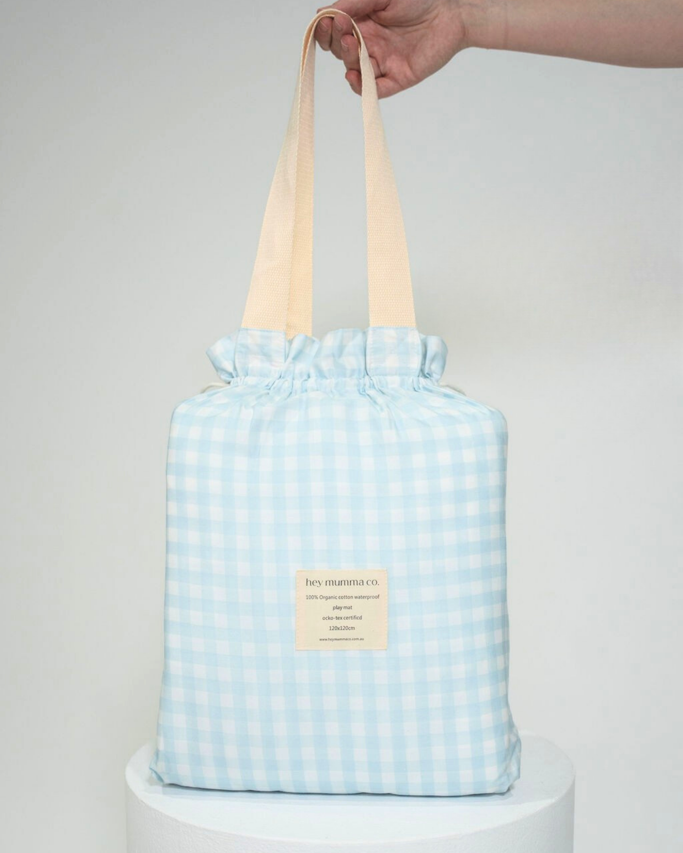 Play Mat - Blue Gingham
