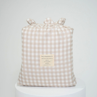 Play Mat - Beige Gingham