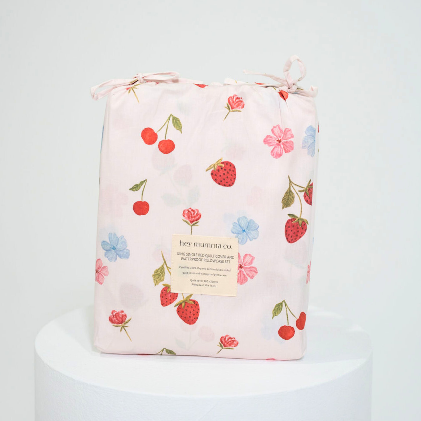 Matching King Single Doona Cover & Waterproof Pillowcase Set - Evie