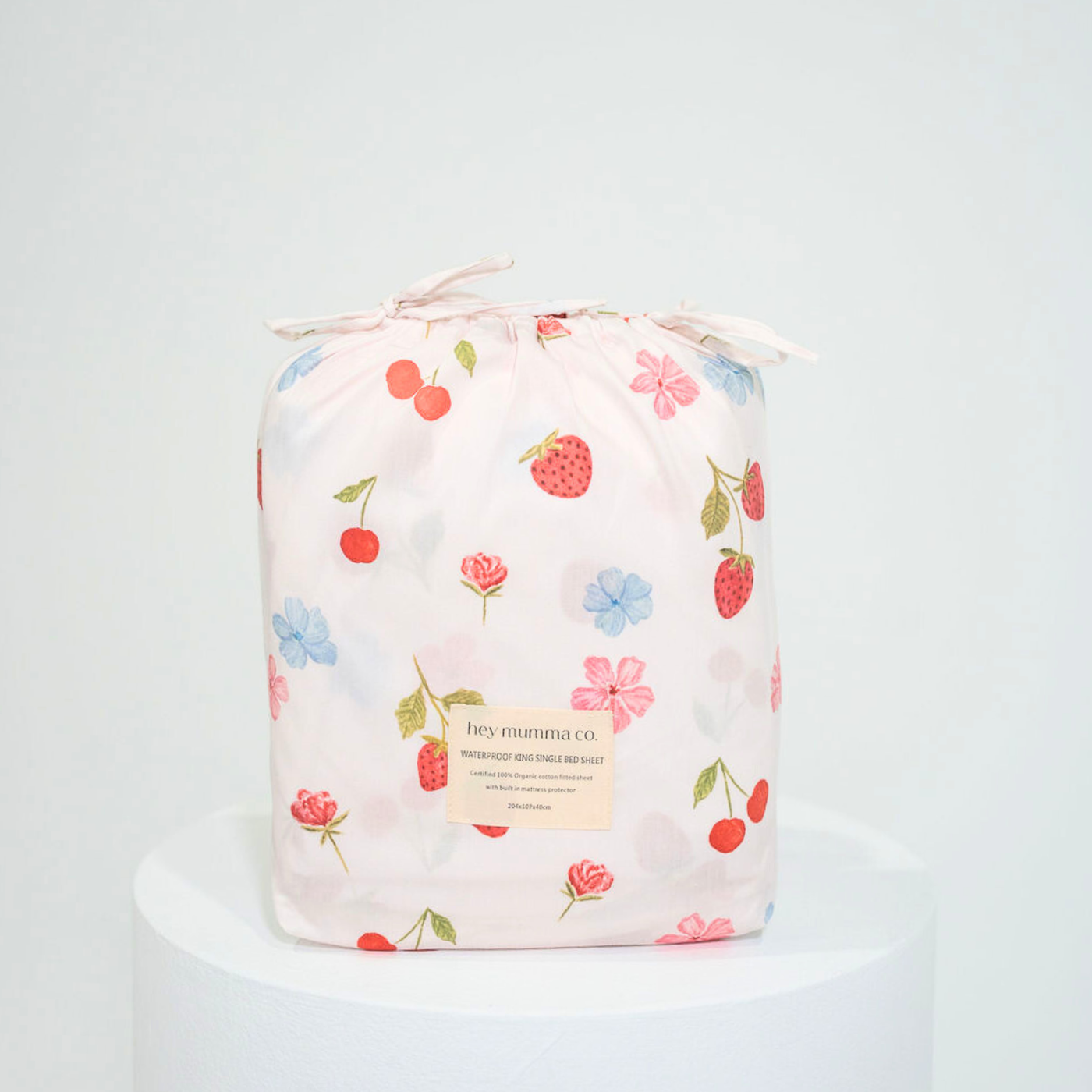 Waterproof King Single Fitted Sheet - Evie