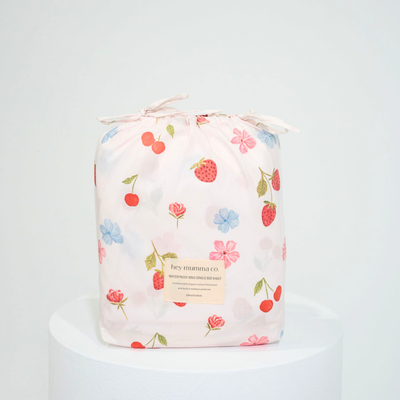 Waterproof King Single Fitted Sheet - Evie