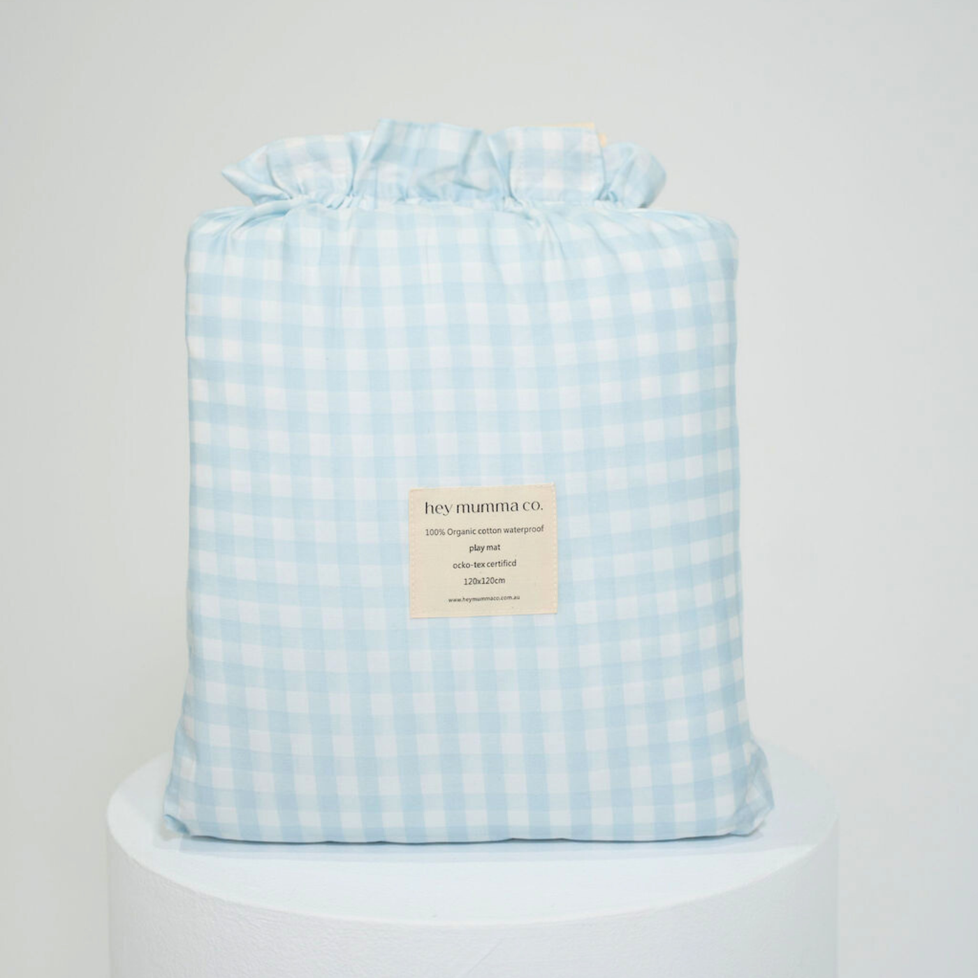 Play Mat - Blue Gingham