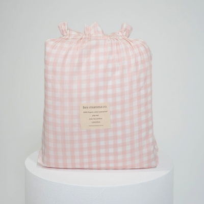 Play Mat - Pink Gingham