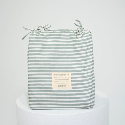 Matching King Single Doona Cover & Waterproof Pillowcase Set - Arthur