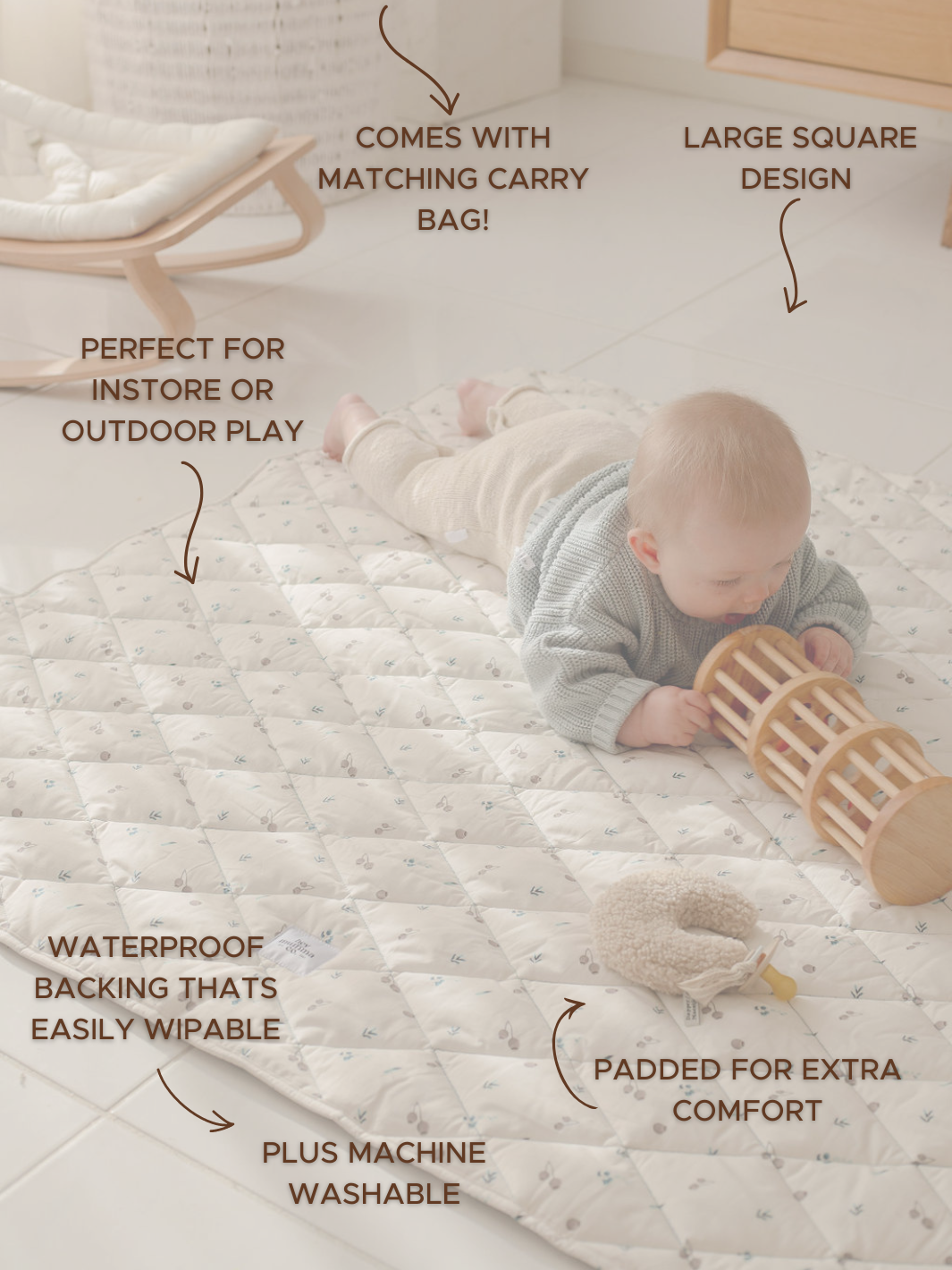 Baby quilted playmat - Gumnut