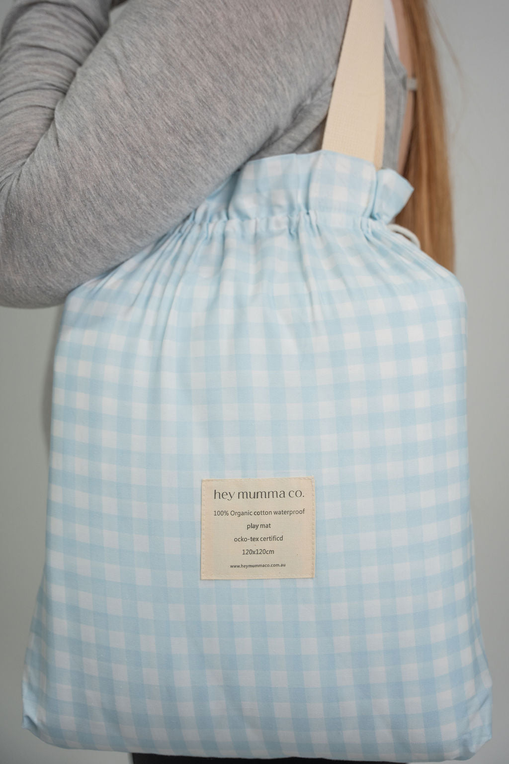 Play Mat - Blue Gingham