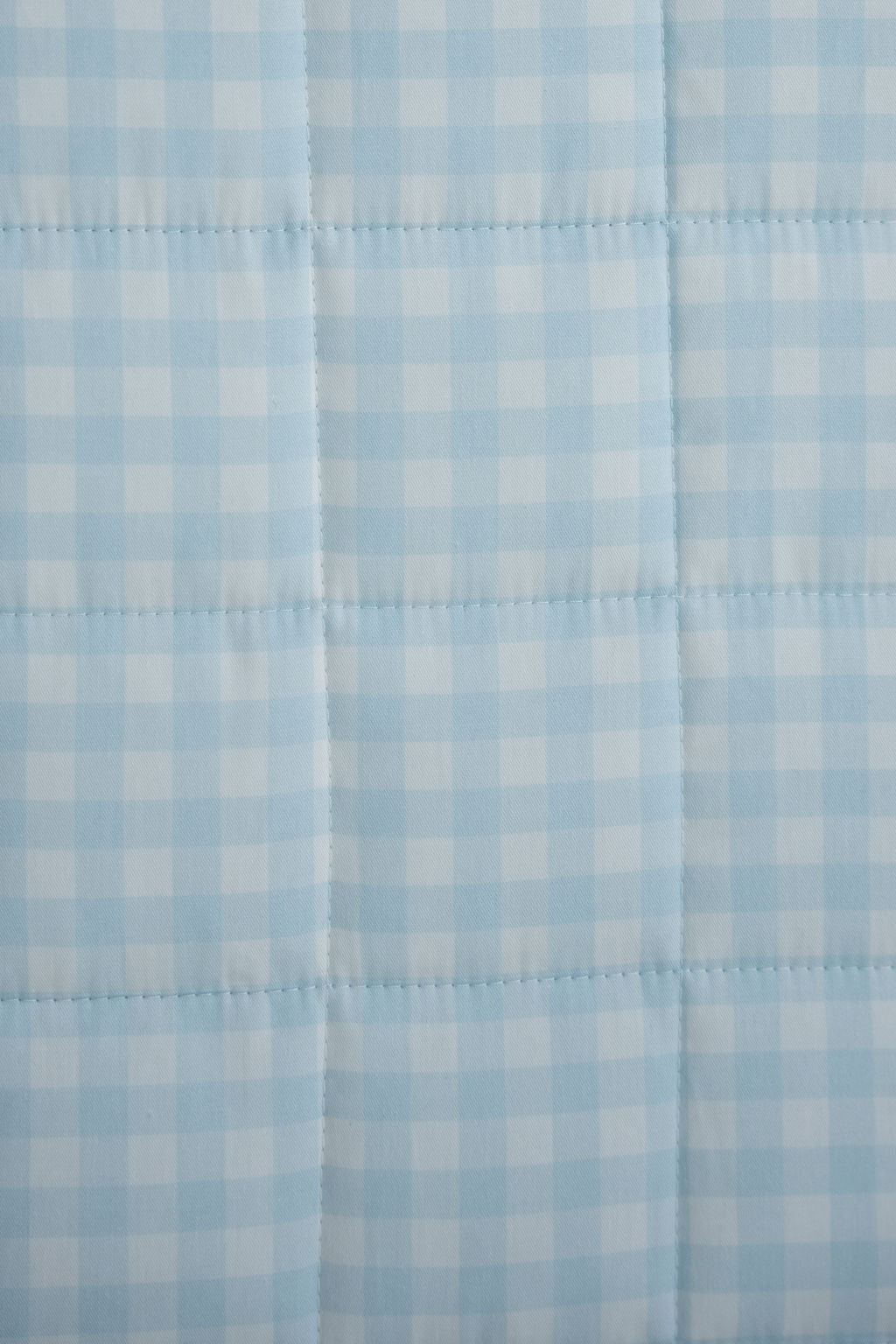 Cot Quilt - Blue Gingham