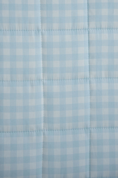 Cot Quilt - Blue Gingham