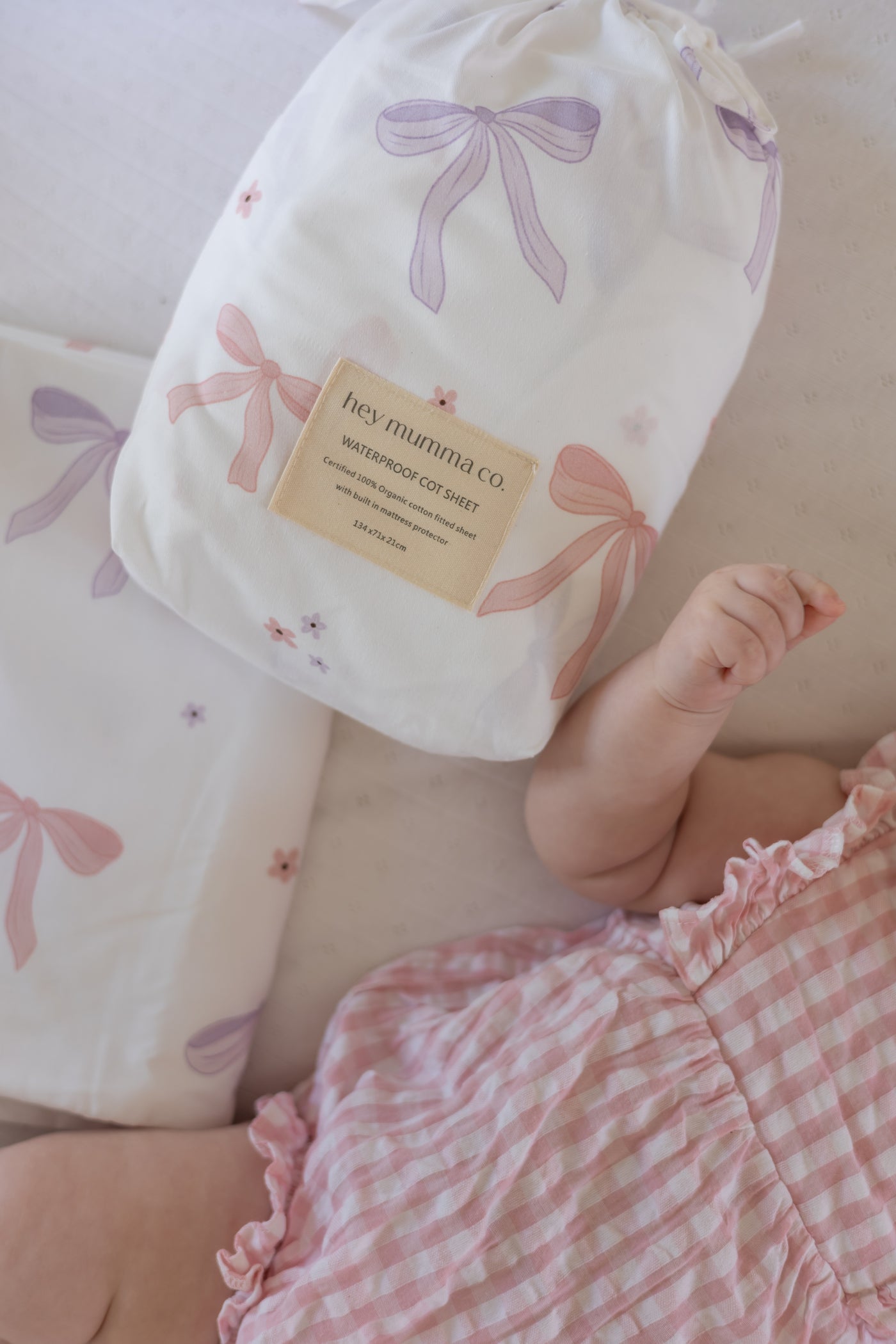 Waterproof Fitted Cot Sheet - Lottie