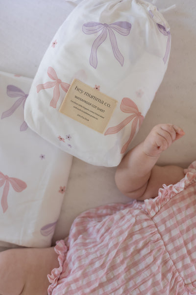 Waterproof Fitted Cot Sheet - Lottie