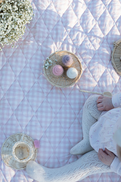 Play Mat - Pink Gingham