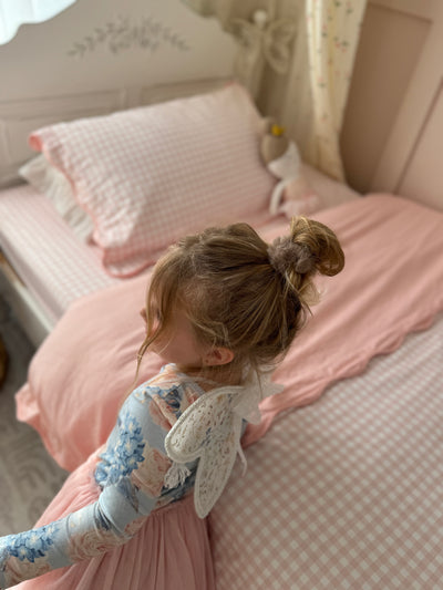 Matching King Single Doona Cover & Waterproof Pillowcase Set - Pink Gingham