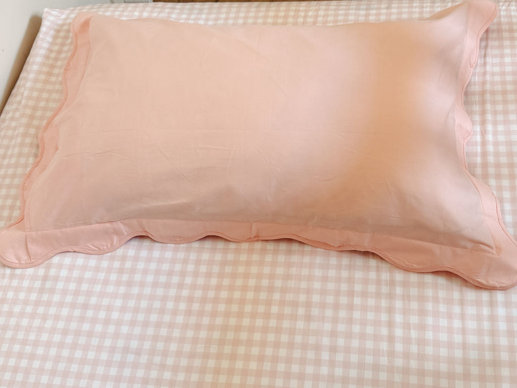 Matching King Single Doona Cover & Waterproof Pillowcase Set - Pink Gingham