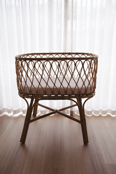 Waterproof Co Sleeper Fitted Sheet - Pink Gingham