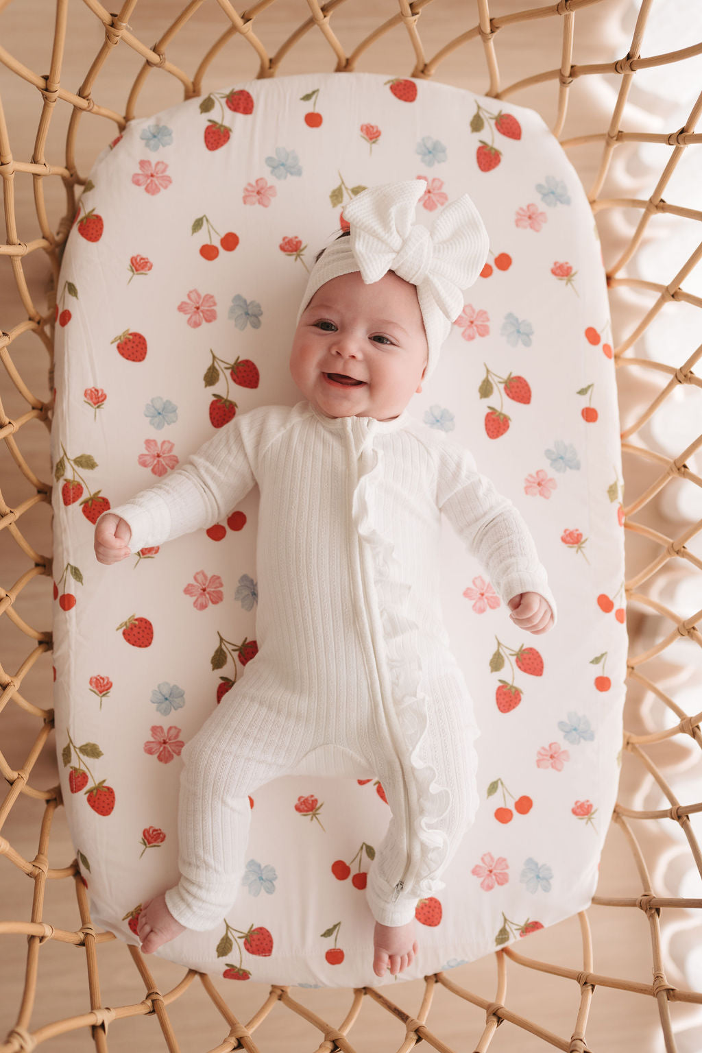 Waterproof Bassinet Fitted Sheet - Evie