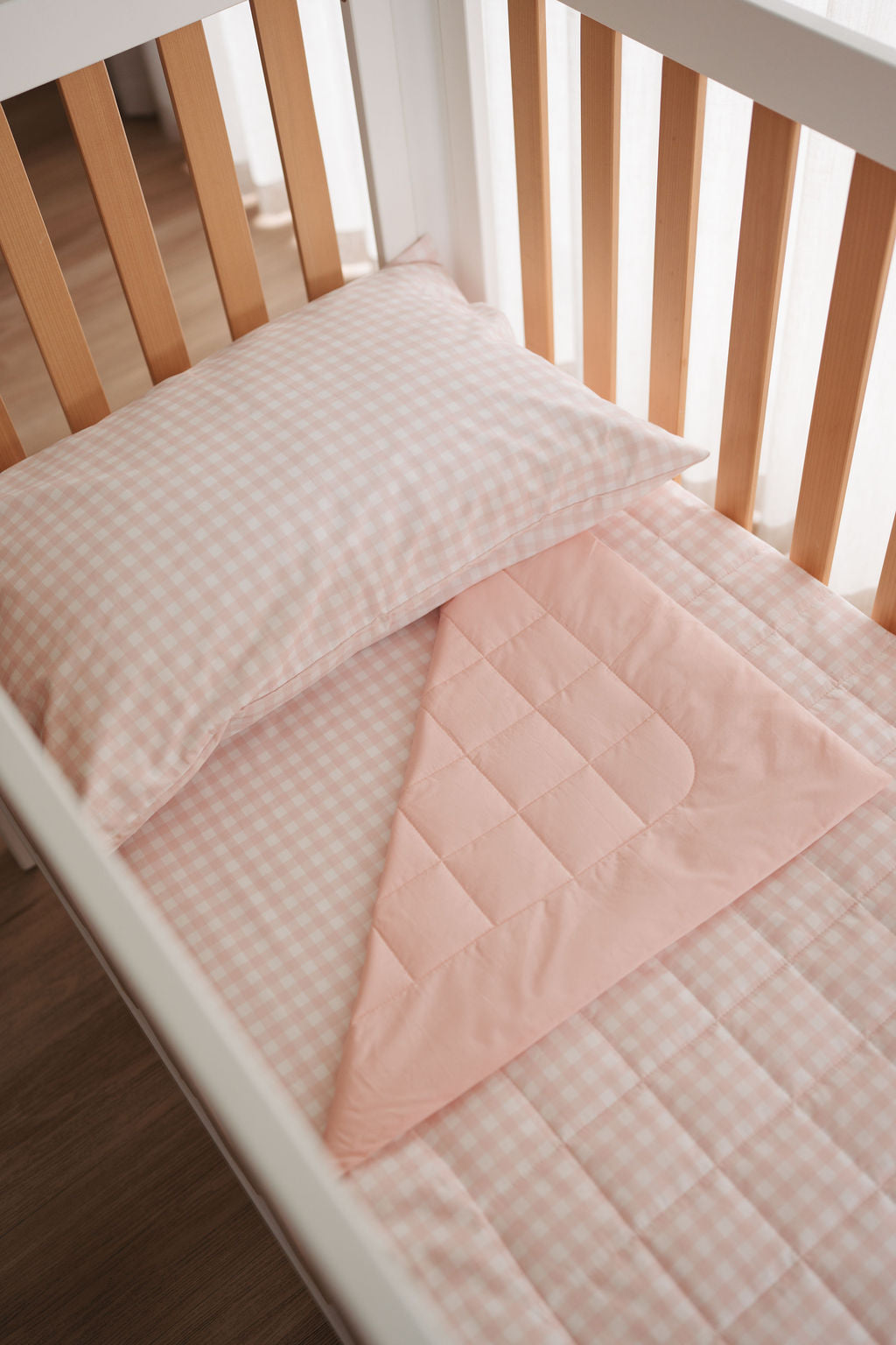 Matching Cot Bundle - Pink Gingham
