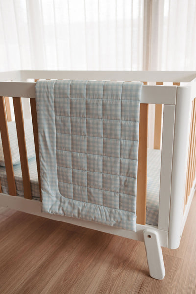 Matching Cot Bundle - Blue Gingham