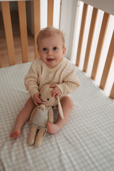Matching Cot Bundle - Blue Gingham