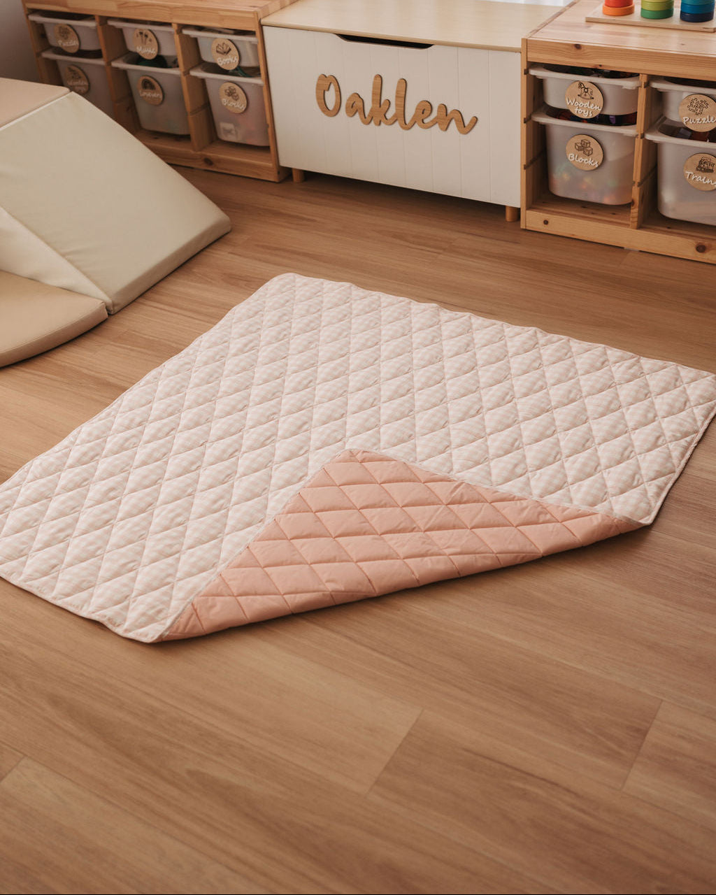 Play Mat - Pink Gingham