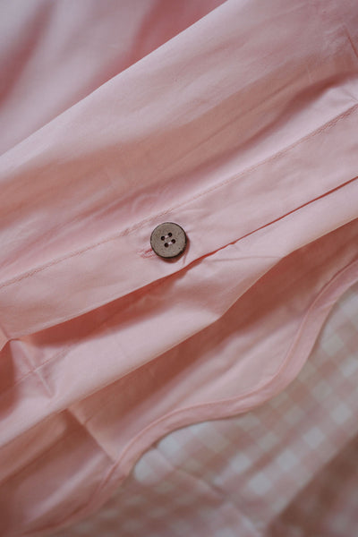 Matching Single Doona Cover & Waterproof Pillowcase Set - Pink Gingham