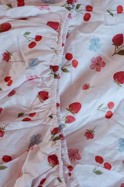 Waterproof King Single Fitted Sheet - Evie