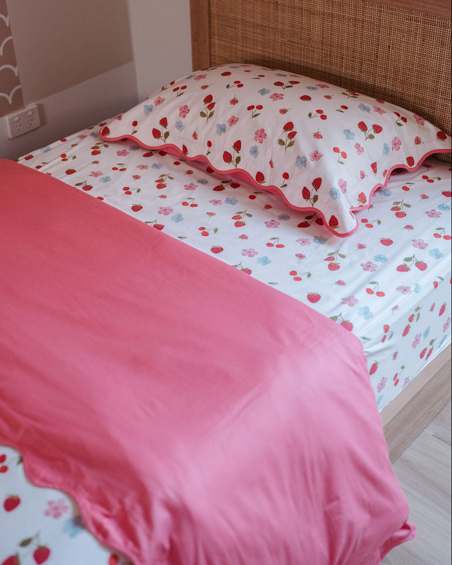 Matching Single Doona Cover & Waterproof Pillowcase Set - Evie