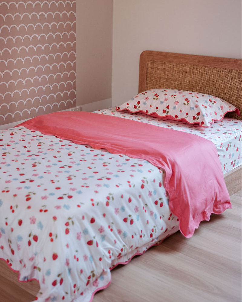 Matching King Single Doona Cover & Waterproof Pillowcase Set - Evie