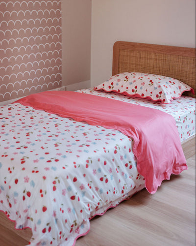 Matching King Single Doona Cover & Waterproof Pillowcase Set - Evie