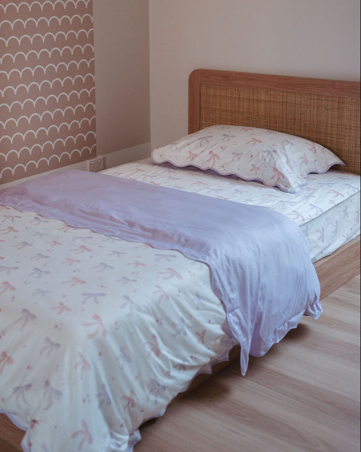 Matching King Single Doona Cover & Waterproof Pillowcase Set - Lottie