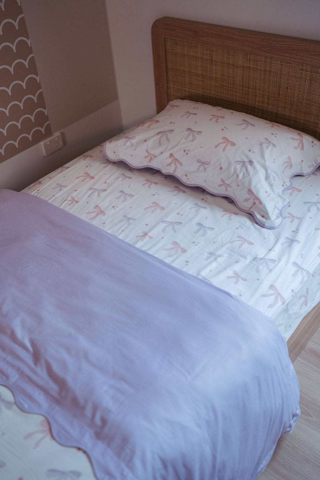 Matching King Single Doona Cover & Waterproof Pillowcase Set - Lottie