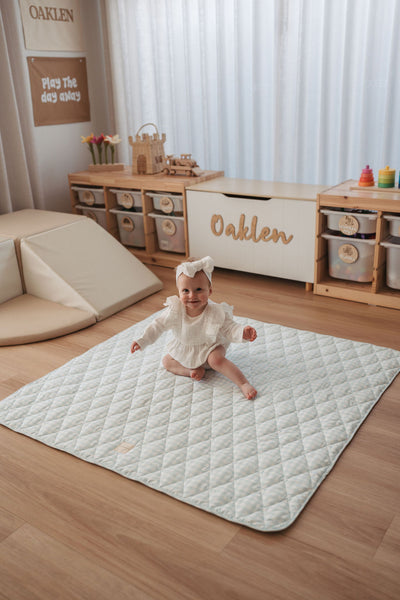 Play Mat - Blue Gingham