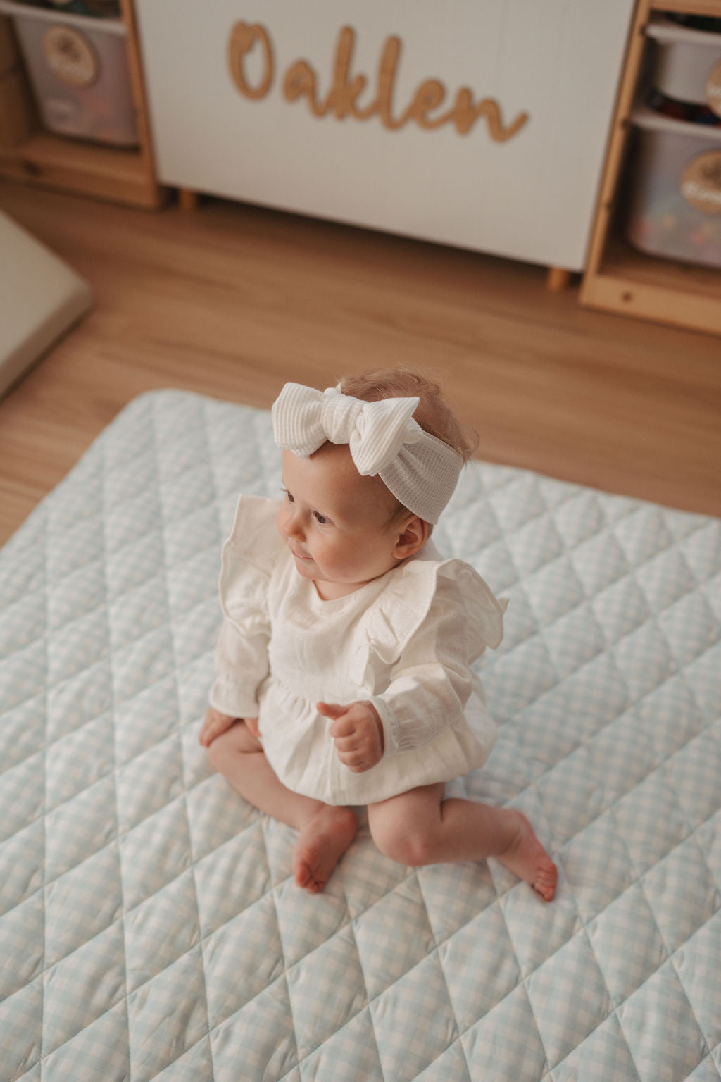 Play Mat - Blue Gingham