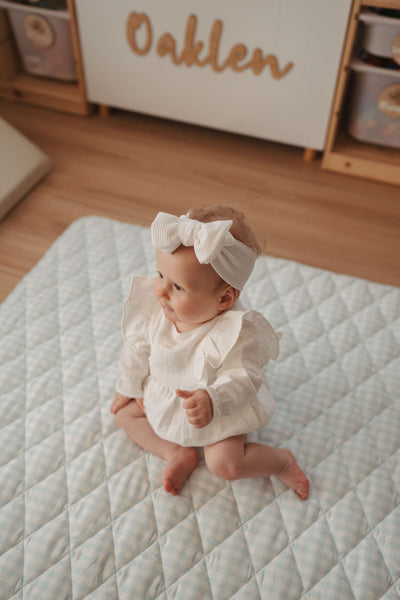 Play Mat - Blue Gingham