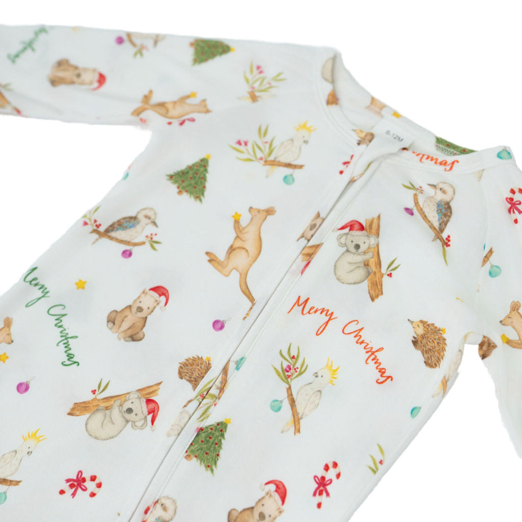 PREORDER Christmas Baby Zip Suit