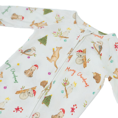 PREORDER Christmas Baby Zip Suit