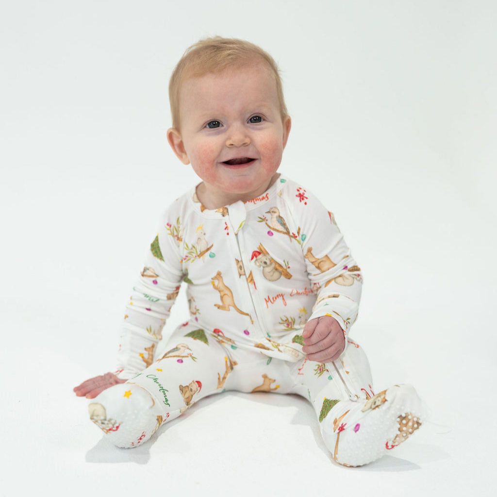 PREORDER Christmas Baby Zip Suit