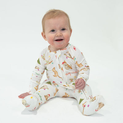 PREORDER Christmas Baby Zip Suit