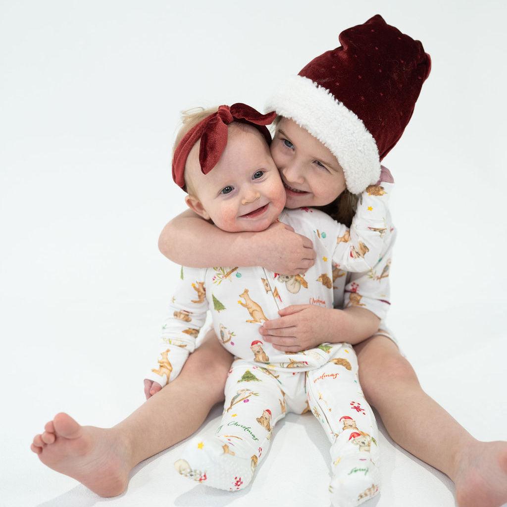 PREORDER Christmas Baby Zip Suit