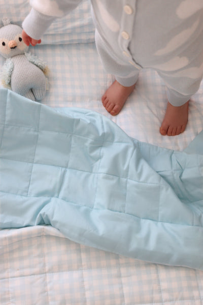 Matching Cot Bundle - Blue Gingham