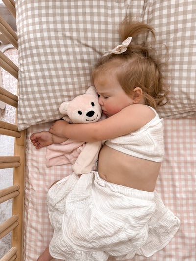 Waterproof Pillow Case - Beige Gingham